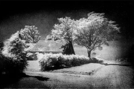 Robert W. Wood, first published infrared photograph (his summer home, East Hampton), The Century Illustrated Monthly Magazine, February 1910
